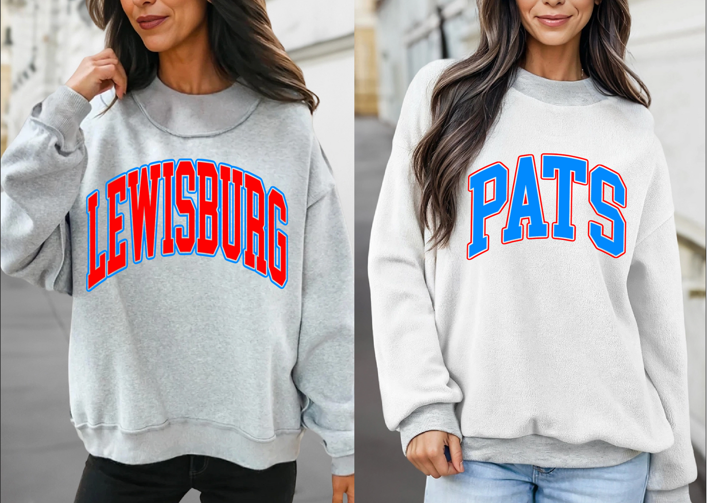 REVERSIBLE School Spirit Senatobia Warriors Mock Neck Sweatshirt - Completely Customizable/ Game Day Reversible Sweatshirts