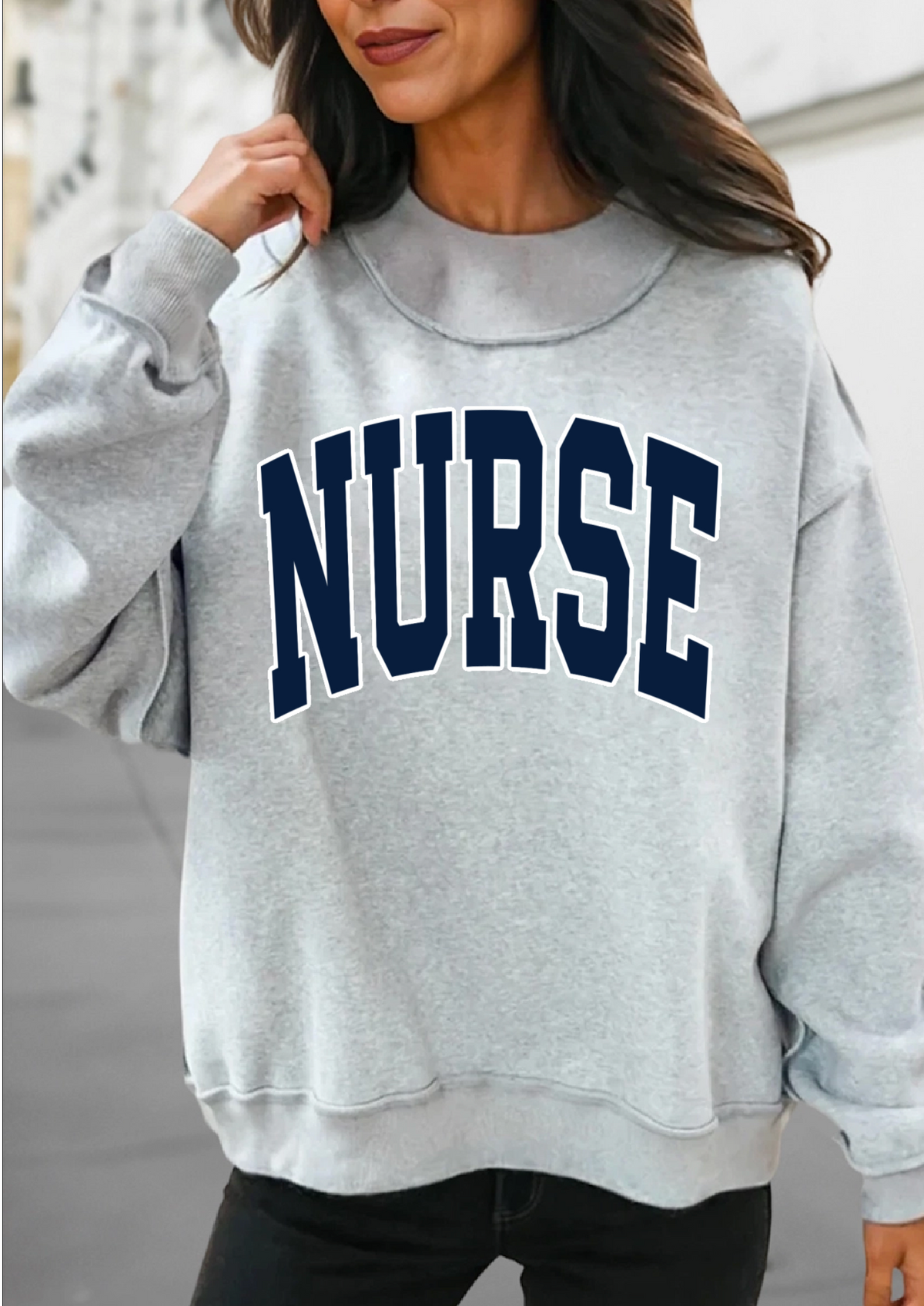 Nurse Mock Neck Sweatshirt -  Mockneck Sweatshirt
