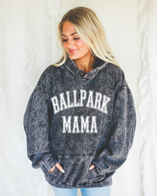 Ballpark Mama Acid Washed Hoodie