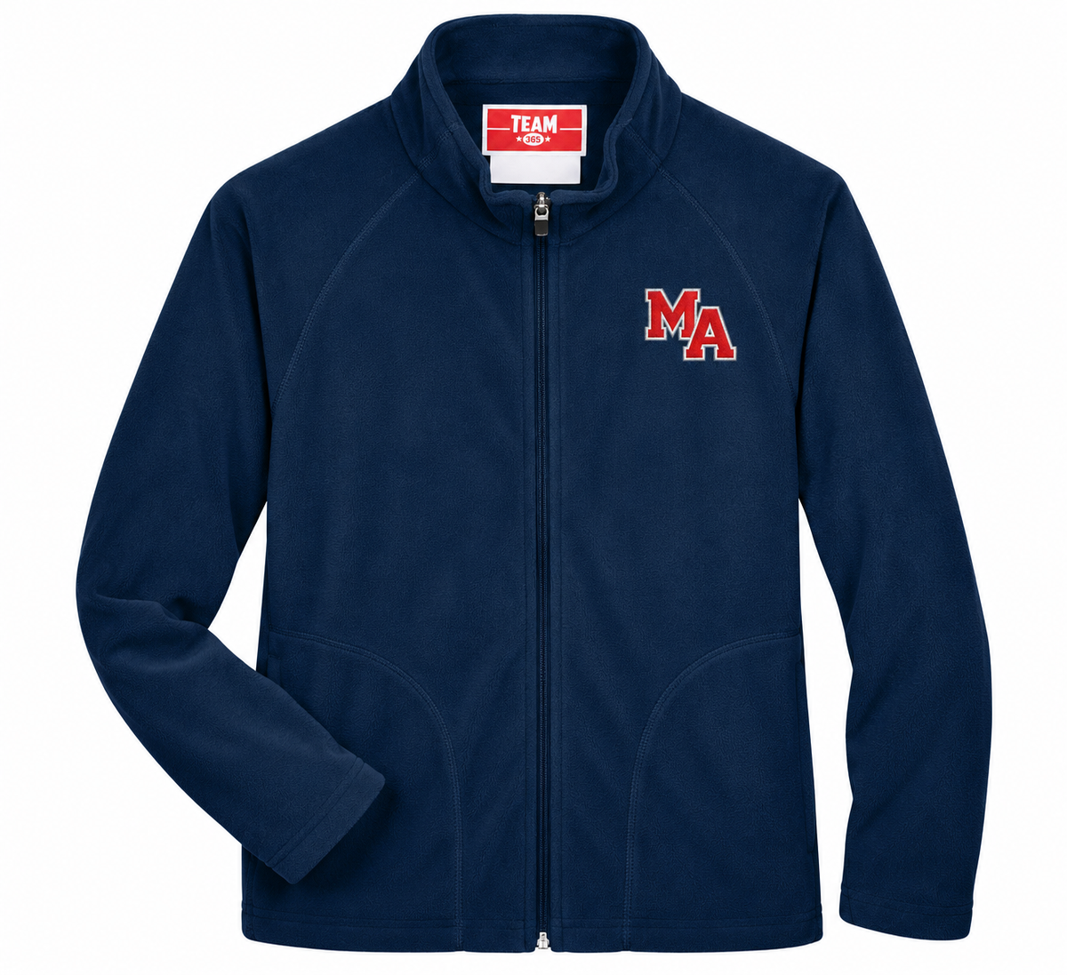 MA Embroidered Full Zip Front Fleece Jacket/ Youth and Adult Sizes - Marshall Academy