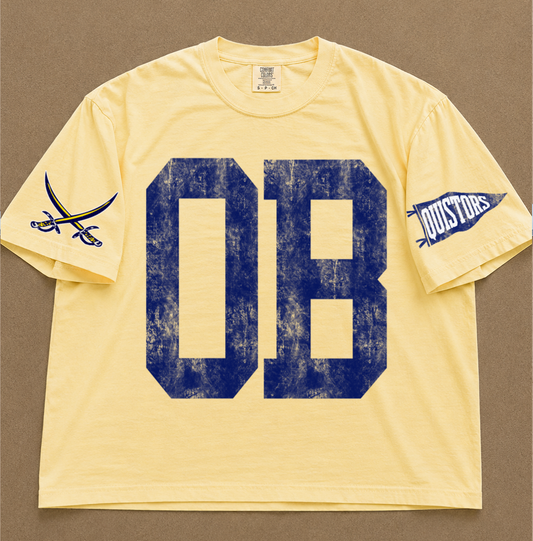 Custom Comfort Colors OB Quistors (OR ANY OTHER SCHOOL) Number Spiritwear Shirts/ Baseball or Softball/ Custom Boxy Crops