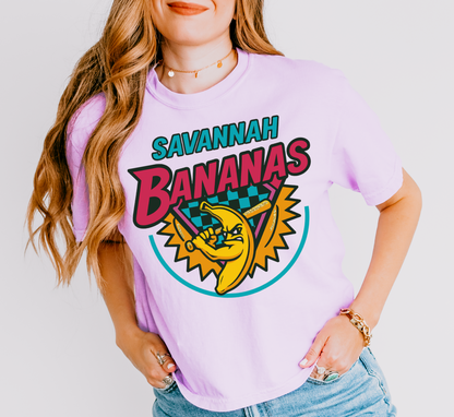 Boxy Comfort Colors CROPPED Banana Baseball Shirt/  Adult Sizes