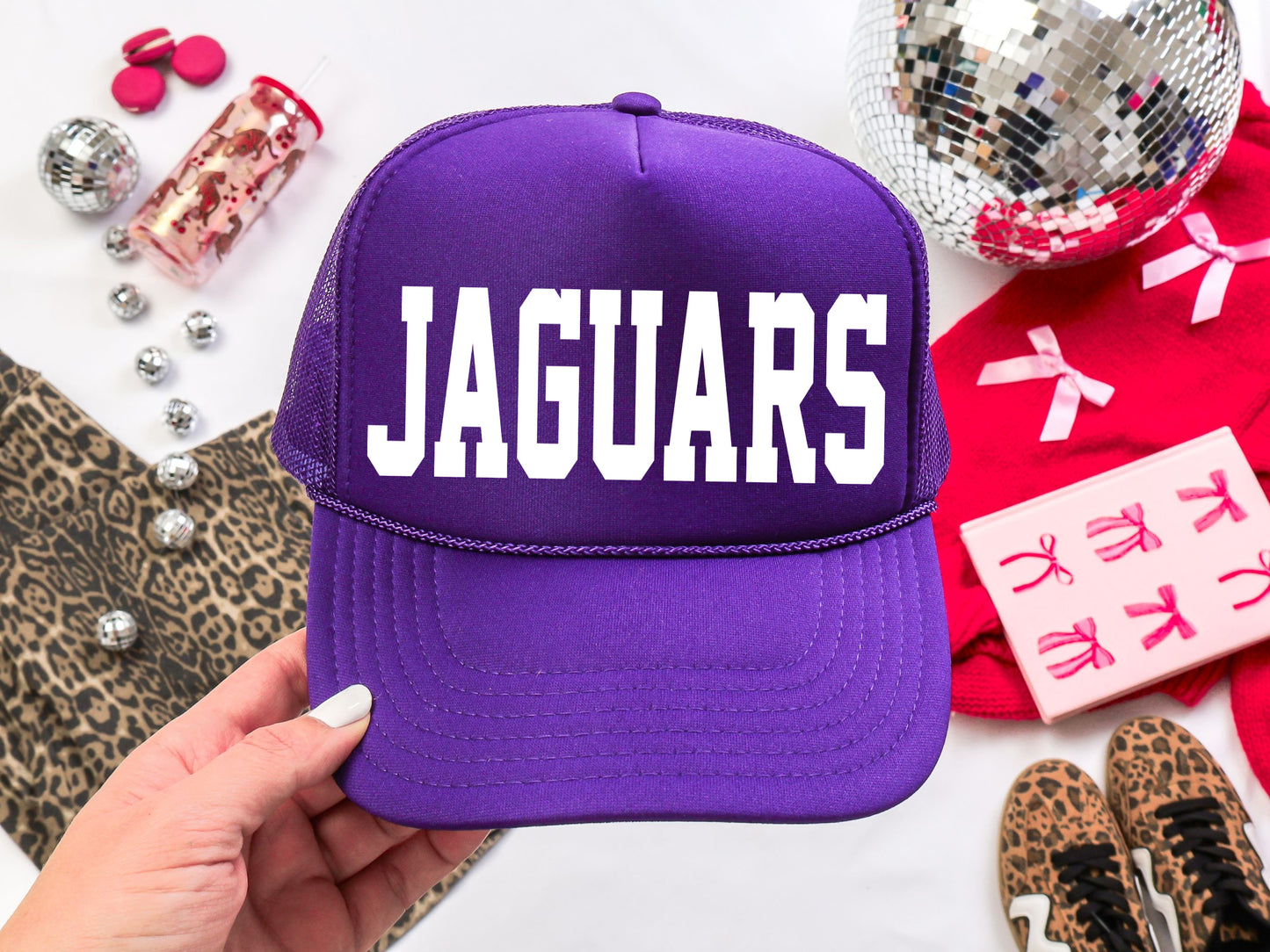 Jaquars Purple Trucker Hat/ Desoto Central Jaguars Trucker Hats/ Gifts for Her/ DC Hat