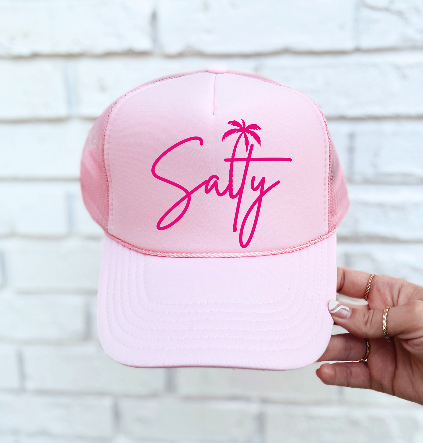 Pink Salty - Trucker Hat/ Funny Gifts for Her / Vacation Hats/ Beach Hat/ Girls Trip Hats
