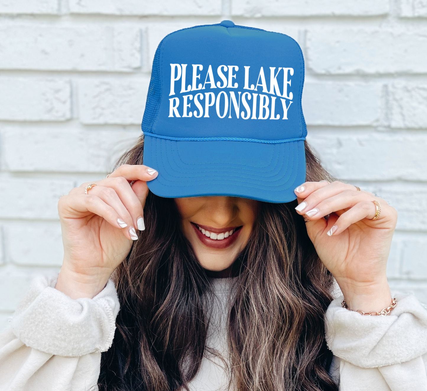 BRIGHT COLORS Please Lake Responsibly Trucker Hat/ Trucker Hat/ Funny Trucker Hats/Lake Day Hat /Multiple Colors