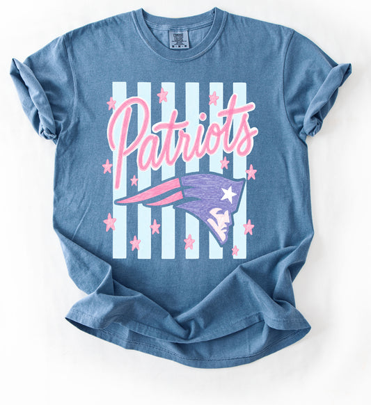 Comfort Colors or Bella Canvas Patriots Tee/ Super Cute Tees - Youth and Adult Sizes