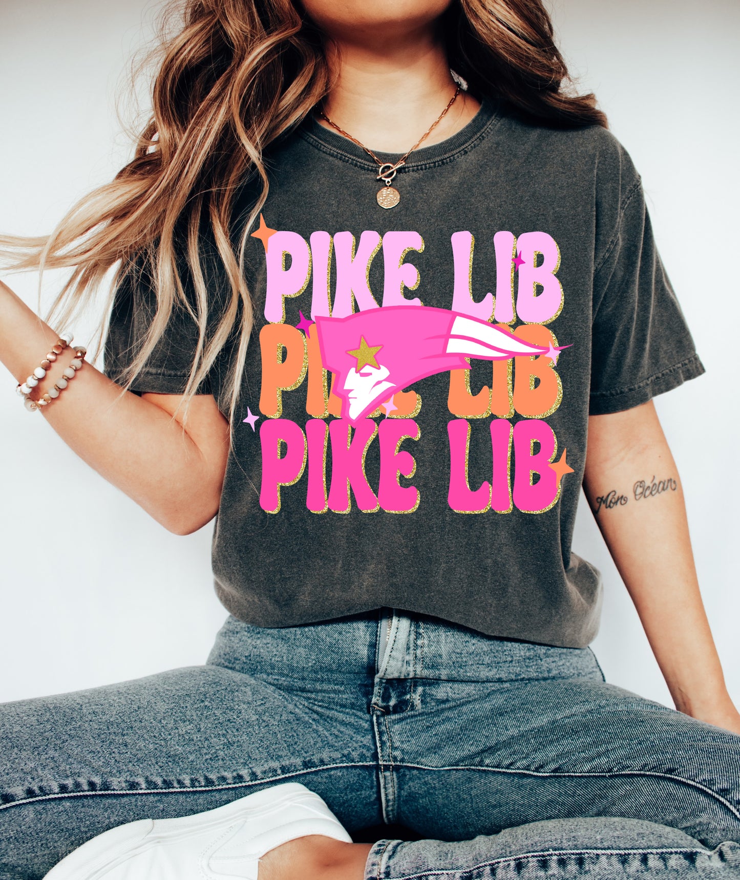 Comfort Colors Pike Lib Retro Pink Unisex Shirt / Youth and Adult Sizes
