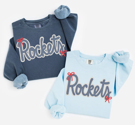 Rockets Comfort Color Brand Faux Yarn Sweatshirt/ Adult Sizes