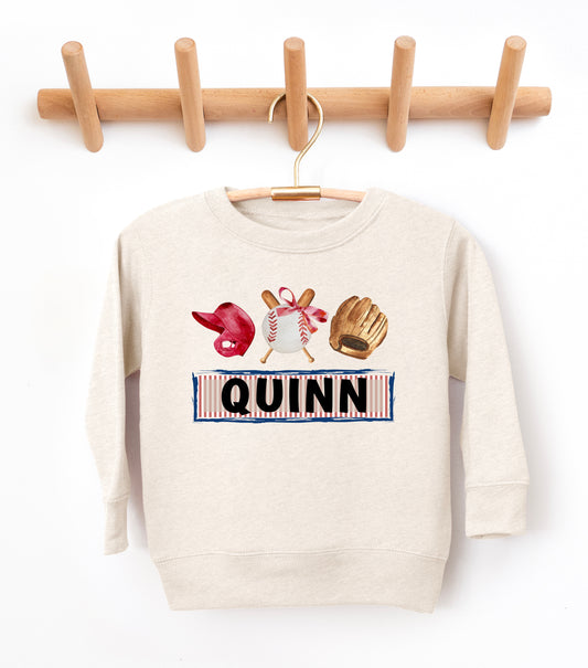 Monogram/ Custom Name Baseball Sister Sweatshirt - Super Cute Baseball Family Sweatshirt