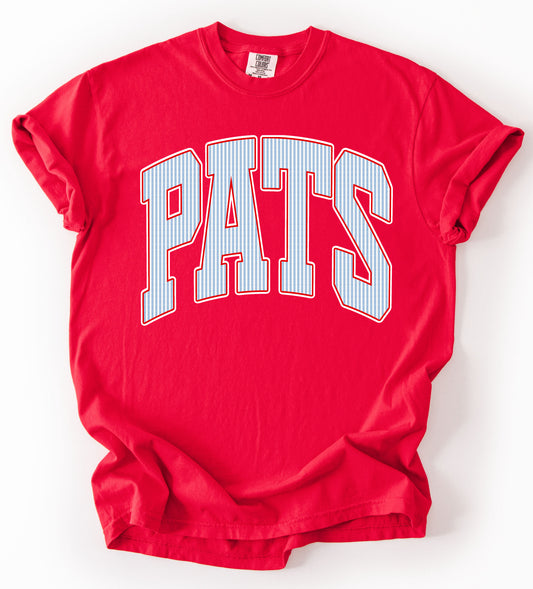 Comfort Colors or Gildan Softstyle Seersucker Print PATS Shirt - Youth and Adult Sizes/ Lewisburg/ Marshall Academy/Pike Lib