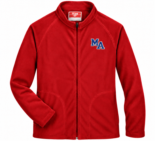 MA Embroidered Full Zip Front Fleece Jacket/Youth and Adult Sizes - Marshall Academy