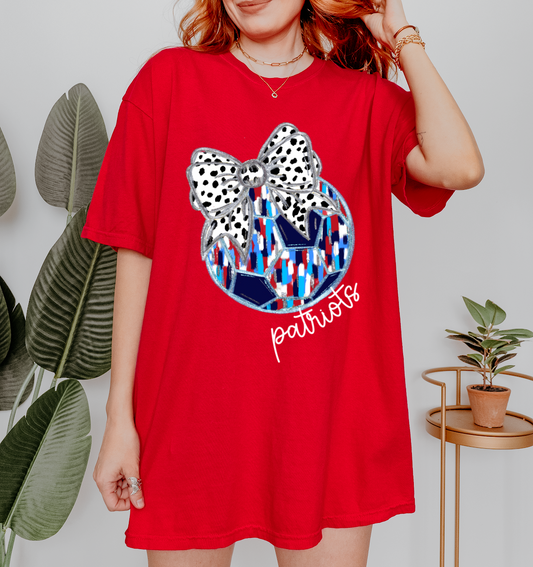 Bella or Comfort Colors Patriots Lewisburg Soccer Shirt / Youth and Adult Sizes/ Lewisburg -Desoto County Schools