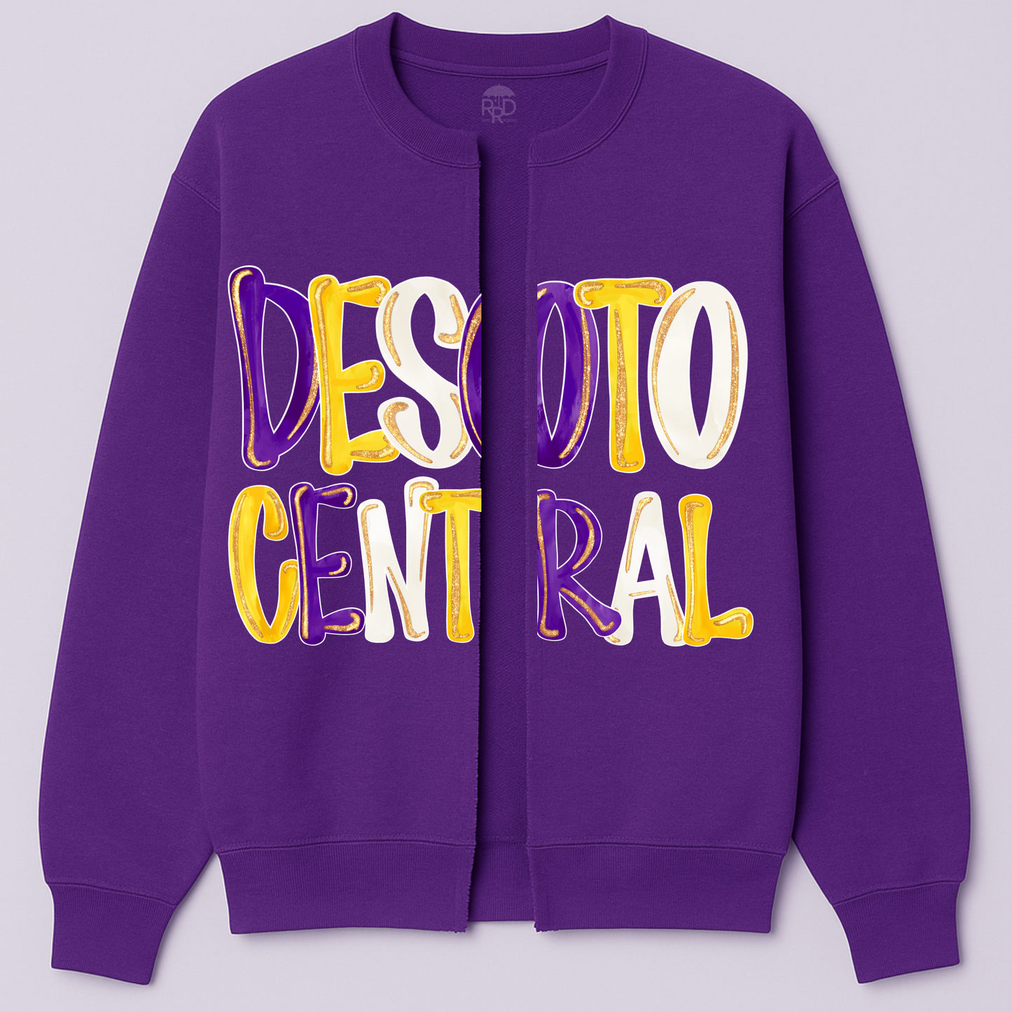 Desoto Central Custom Sweatshirt Cardigans - Oversized Print - Option of Additional Personalization on Back and Sleeves
