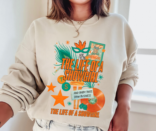Life of A Showgirl Theme Sweatshirt/ Youth and Adult Sizes/ Cute Swiftie Sweatshirt