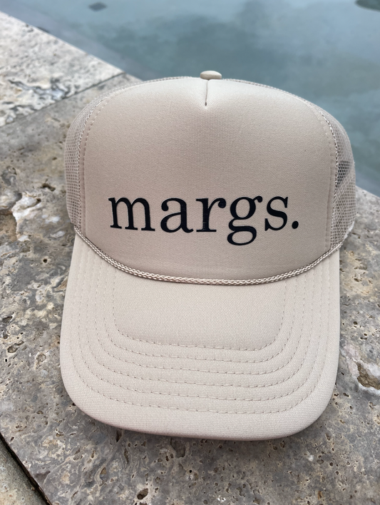 Margs Khaki Colored Trucker Hat/ Funny Gifts for Her