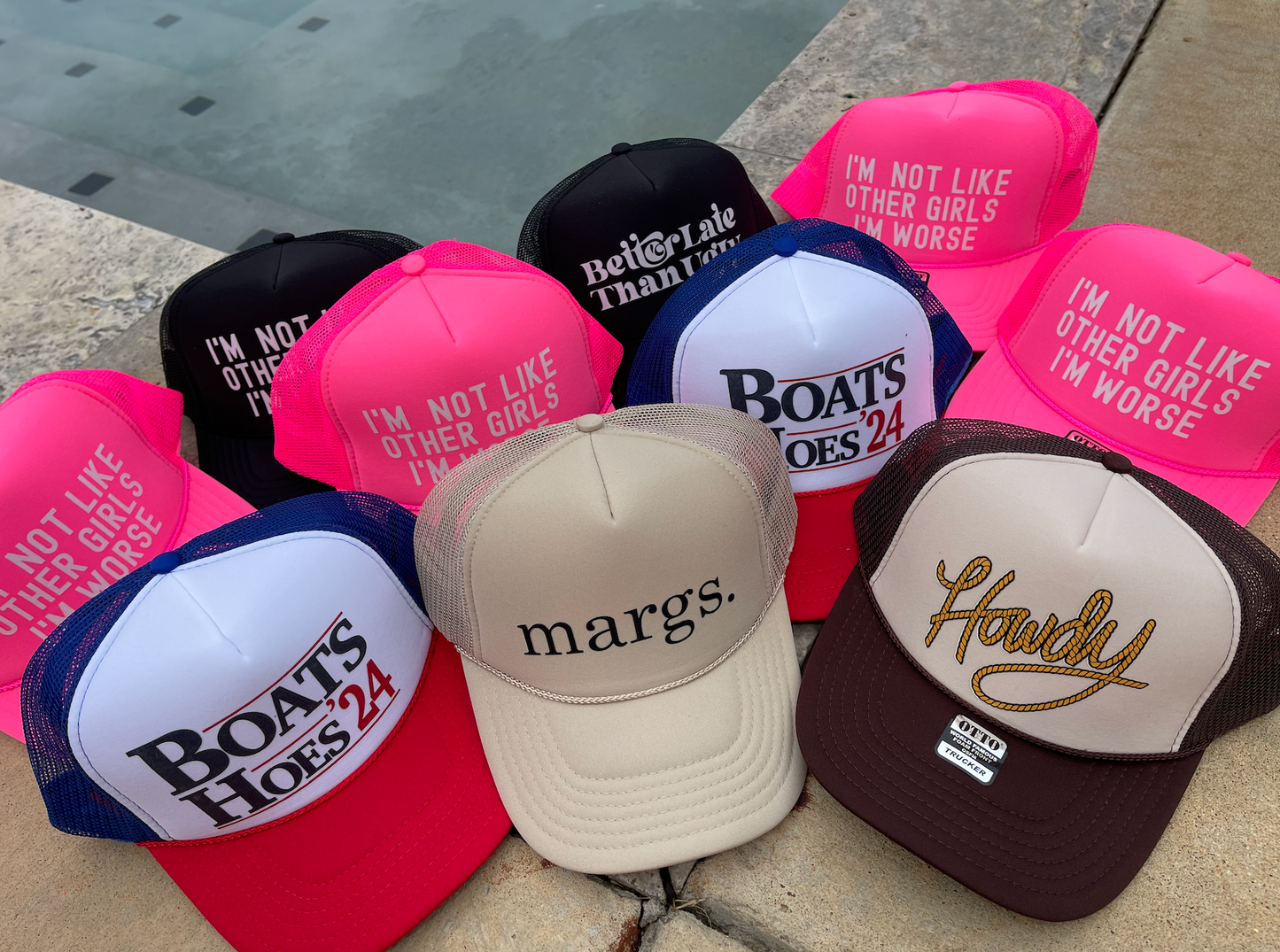 I'm Not Like Other Girls - I'm Worse Pink Trucker Hat/ Funny Gifts for Her