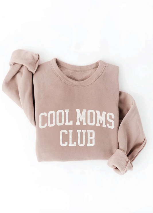 Cool Moms Club Bella Canvas Sweatshirt - Boutique Bella Canvas Sweatshirt/ Natural Sweatshirt / Mom Style/ Mom Life Sweater