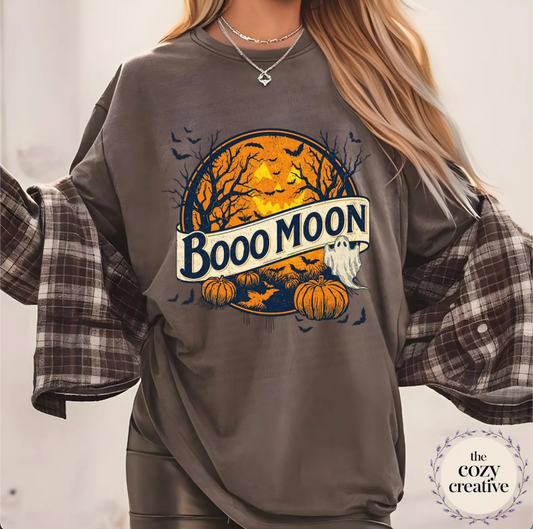 Funny Boo Moon Shirt/ Halloween Beer Shirt/ Unisex Size/Comfort Colors and Gildan Softstyle Options