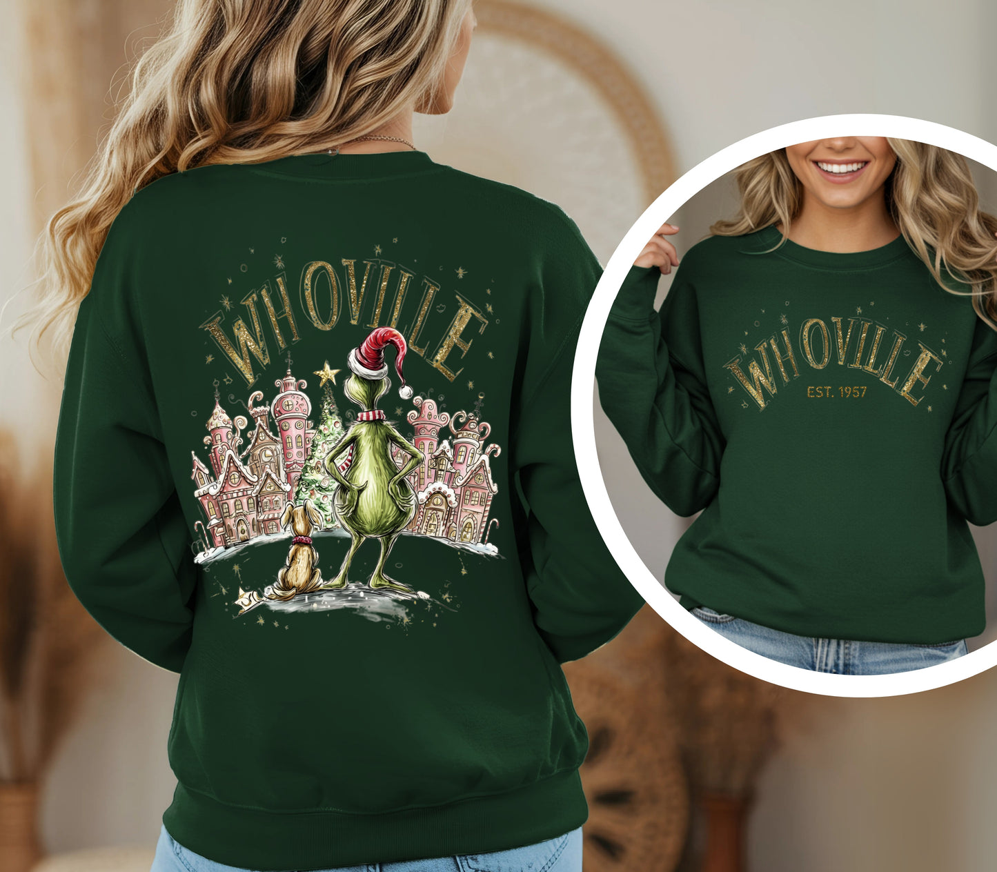 Whoville Front and Back Printed Sweatshirt