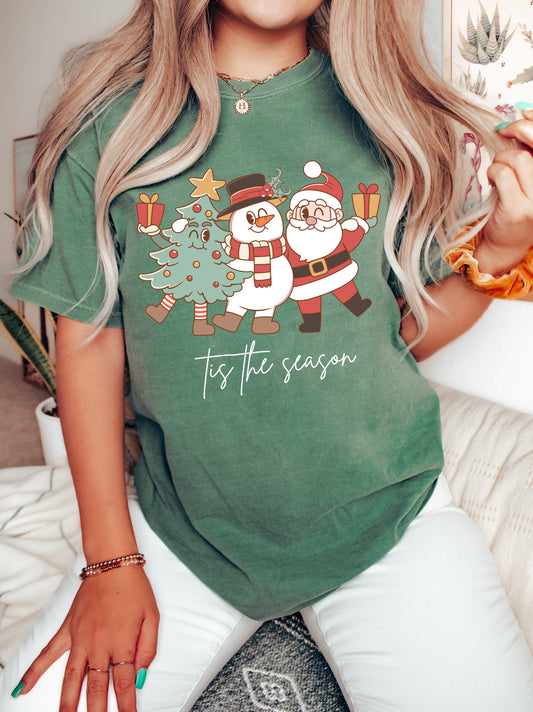 Bella Canvas or Comfort Colors Tis The Season Shirt/ Unisex Funny Christmas Shirt