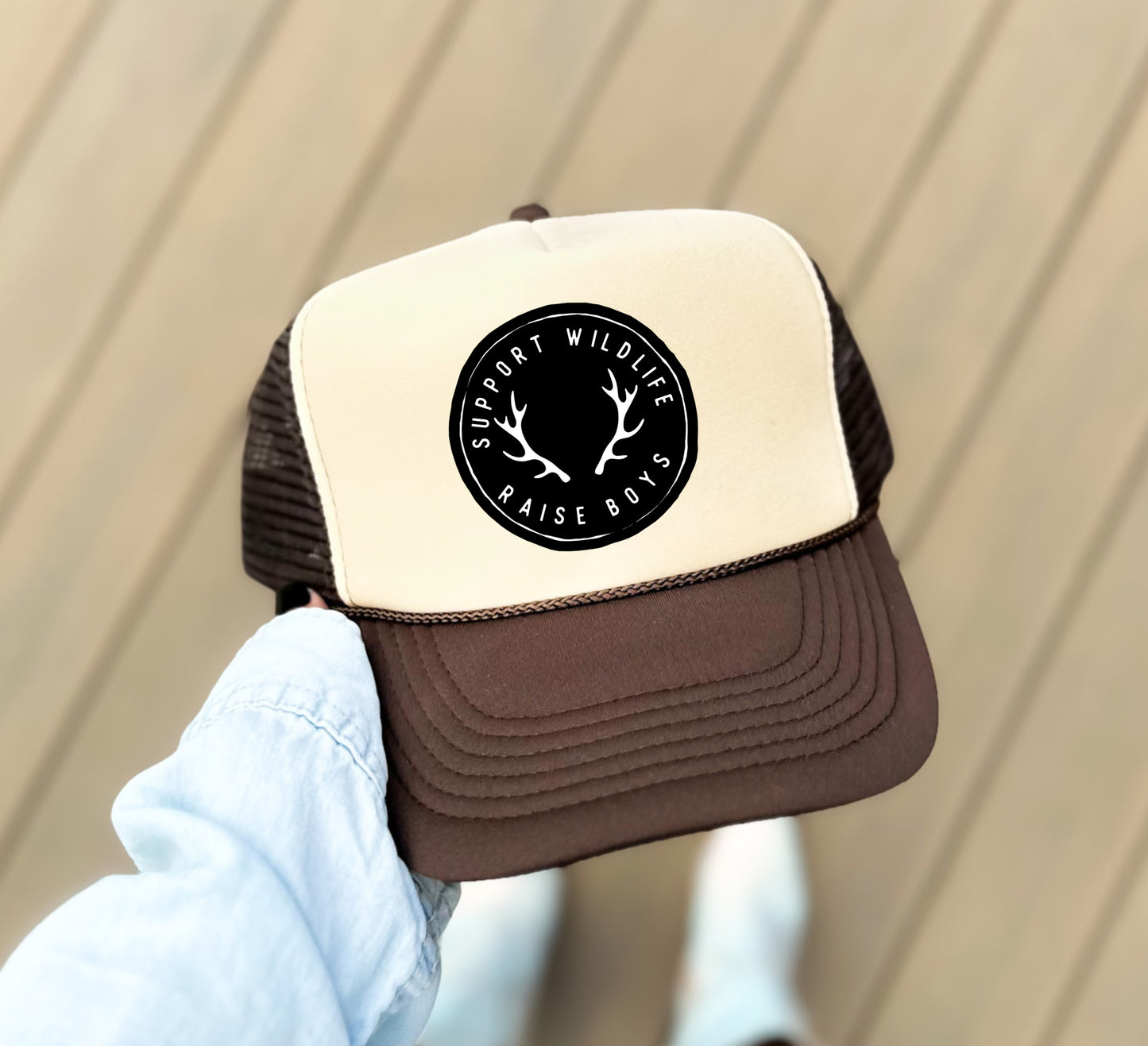 Support Wildlife Raise Boys Trucker Hat/ Funny Trucker Hat