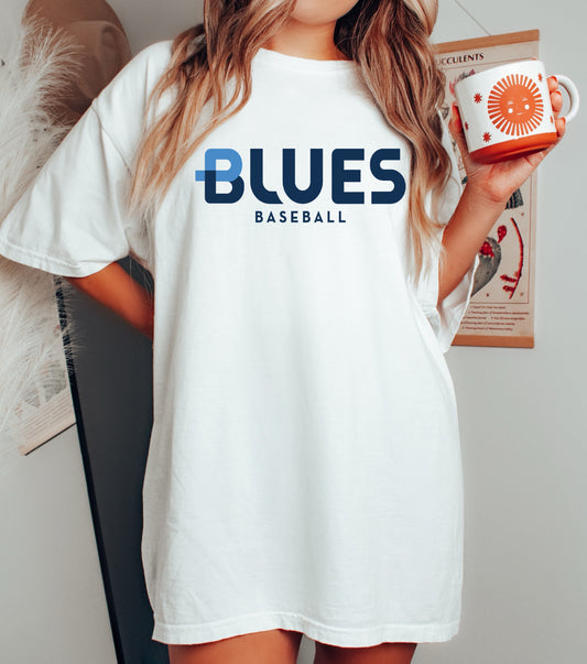 Bella Canvas or Comfort Color Blues Baseball Tee/ Baseball Mom Shirt