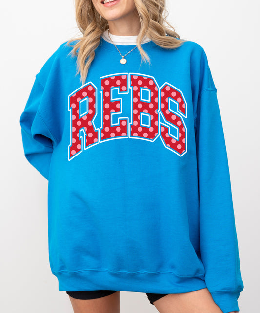 Bella or Gildan Rebs Sweatshirt / Mississippi Sweatshirt / Ole Miss Sweater /  Adult Sizes