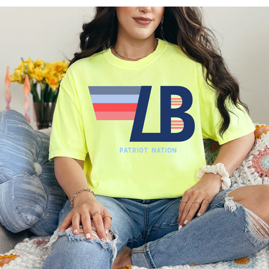 Comfort Colors - LMS Cheer Fundraiser - Neon Lewisburg Patriot Nation Shirt