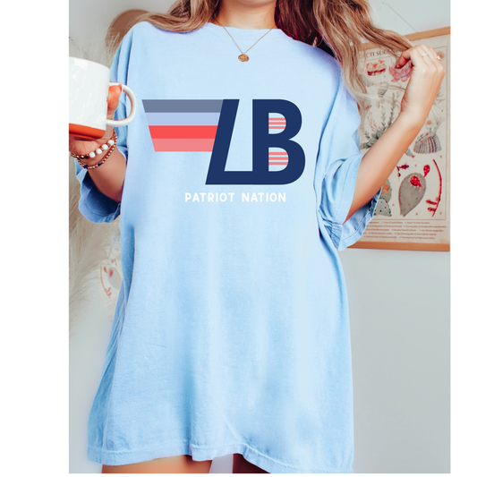 Chambray Comfort Colors - LMS Cheer Fundraiser -Lewisburg Patriot Nation Shirt