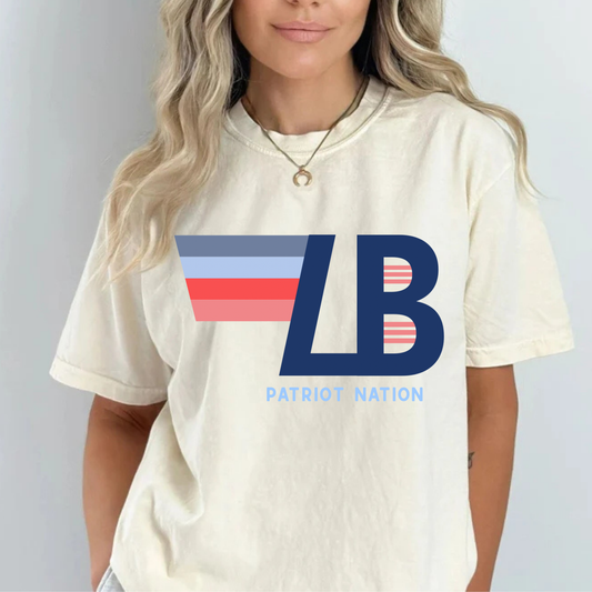 Ivory Comfort Colors - LMS Cheer Fundraiser - Lewisburg Patriot Nation Shirt/ Youth is BELLA