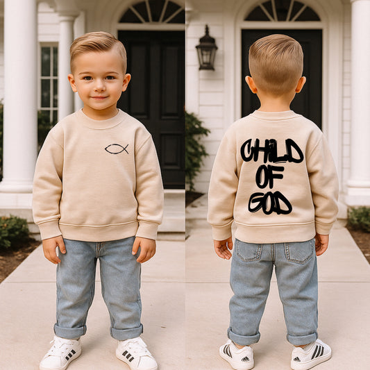 Child of God Religious Sweatshirt/ Youth and Adult Sizes/ Little Boys Religious Sweatshirt