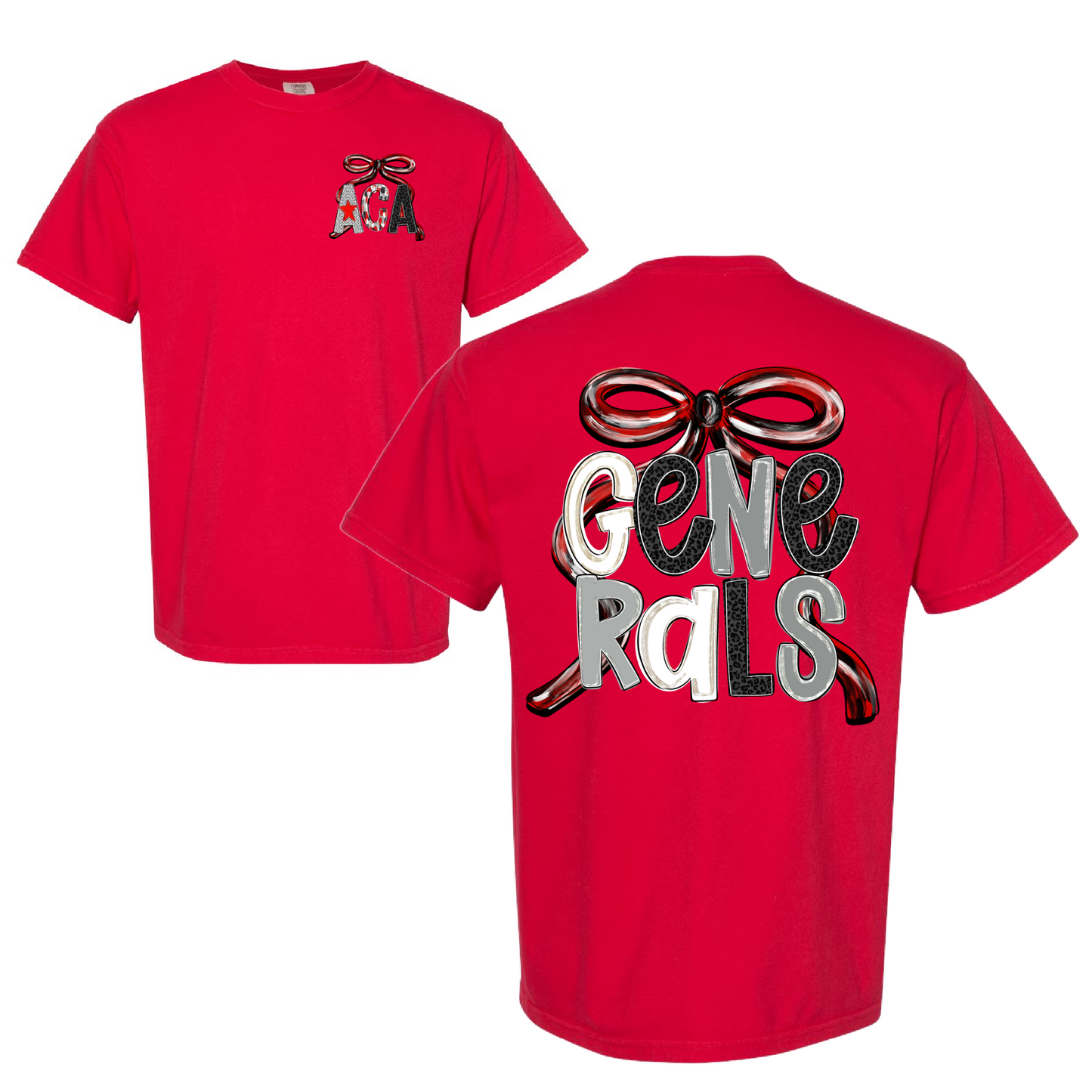 Comfort Colors ACA Generals Spirit Shirt/ Front and Back Print