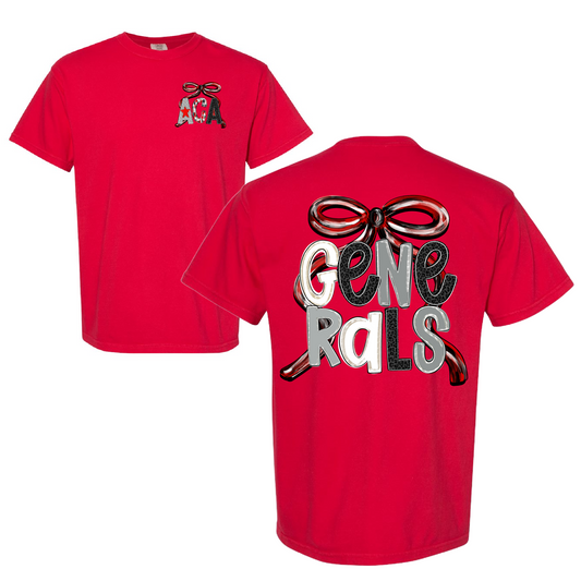 Comfort Colors ACA Generals Spirit Shirt/ Front and Back Print