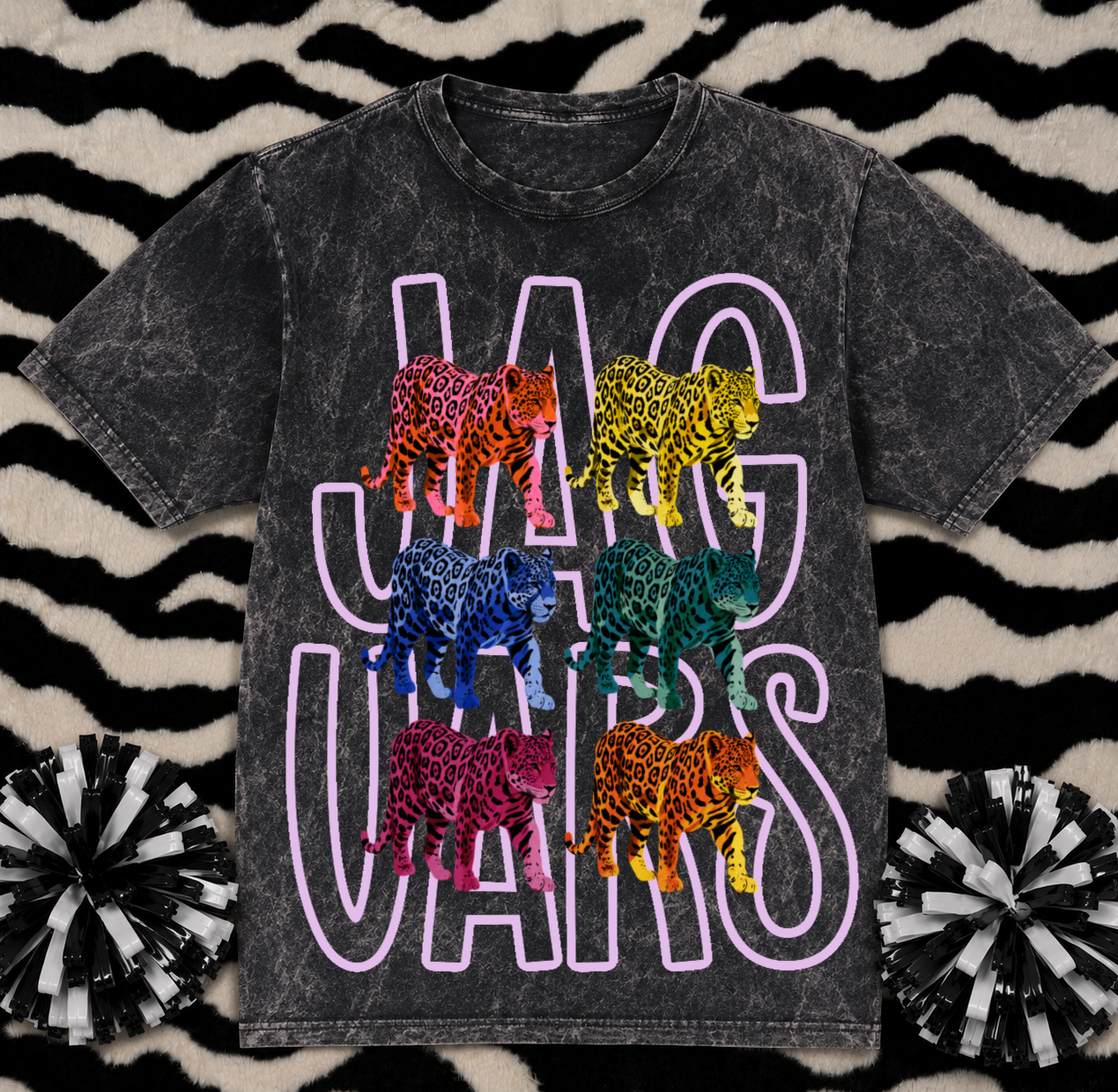 Acid Washed Jaguars Spirt Wear/  Youth and  Adult Sizes -Desoto Central Jaguars