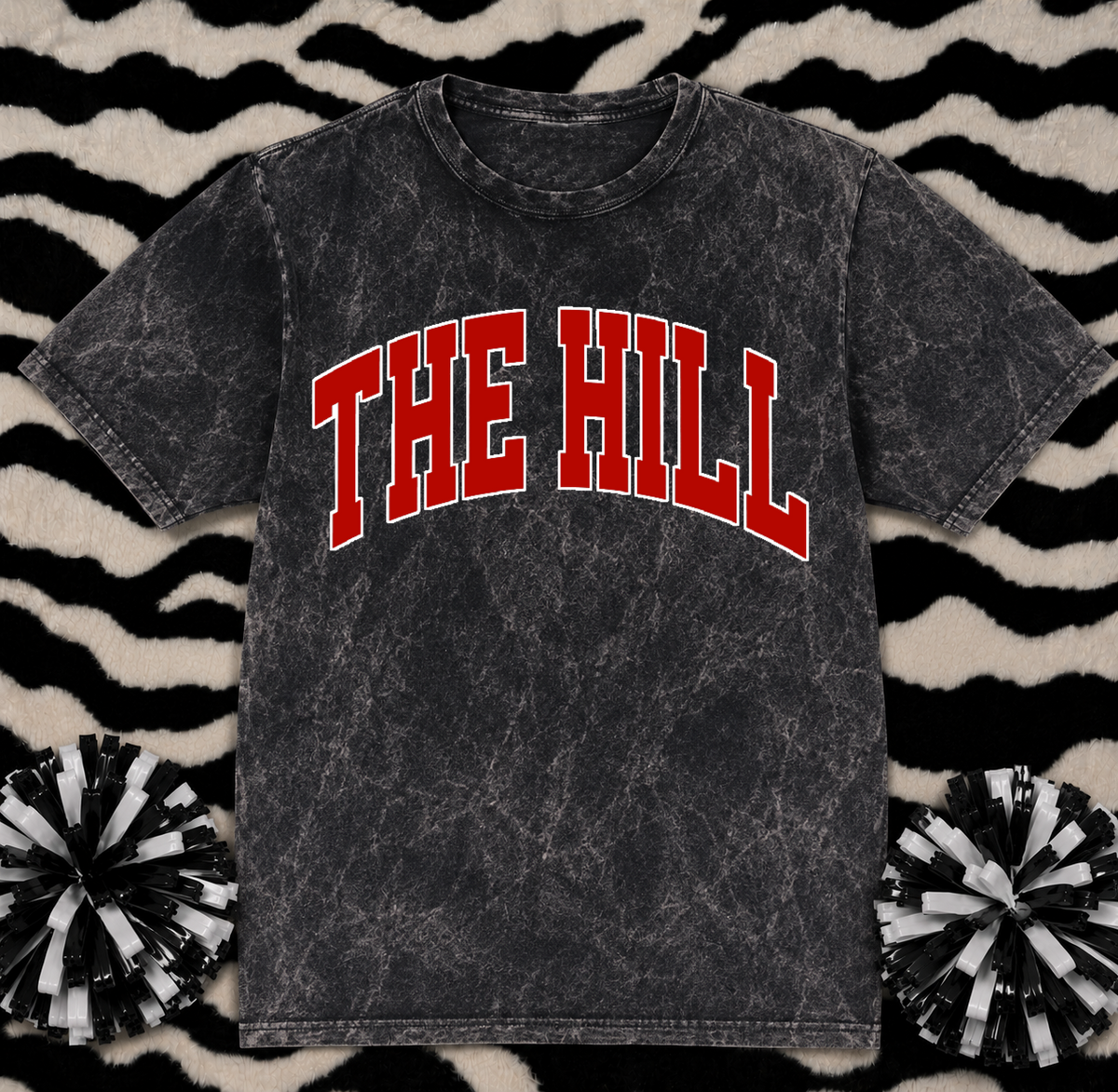 Acid Washed -The Hill- Shirt / Center Hill Mustangs Shirt/ Youth and Adult Sizes