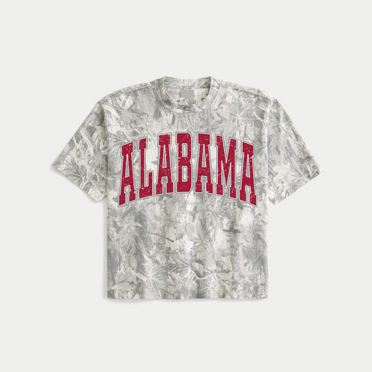 Boxy Camo Crop - Bama Shirt