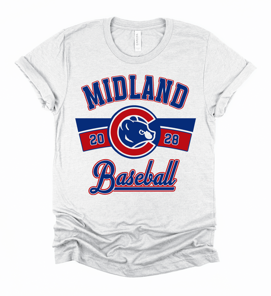 Bella Canvas Midland Cubs Shirt in Ash