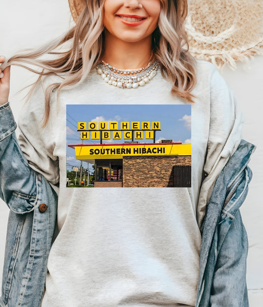 Ash Southern Hibachi - Funny Waffle House Tee - Bella or Gildan Softstyle