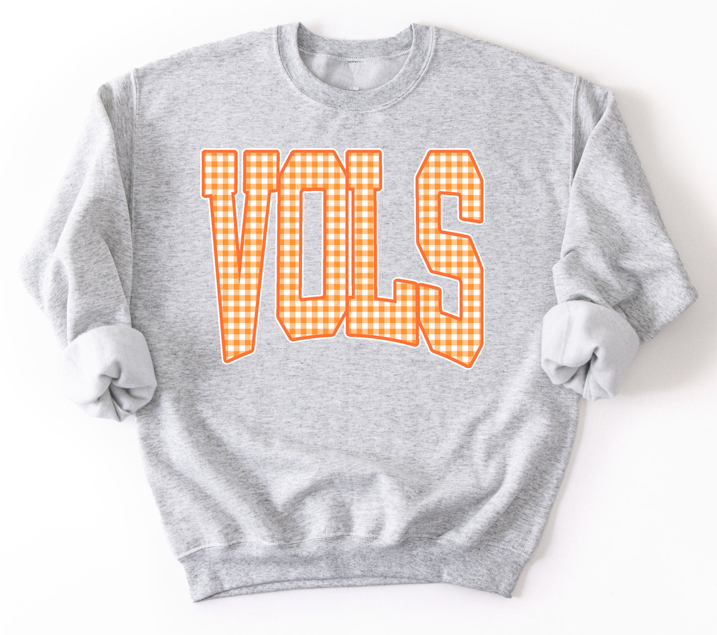Vols Gingham Print Sweathirt/ Vols - Youth and Adult Sizes