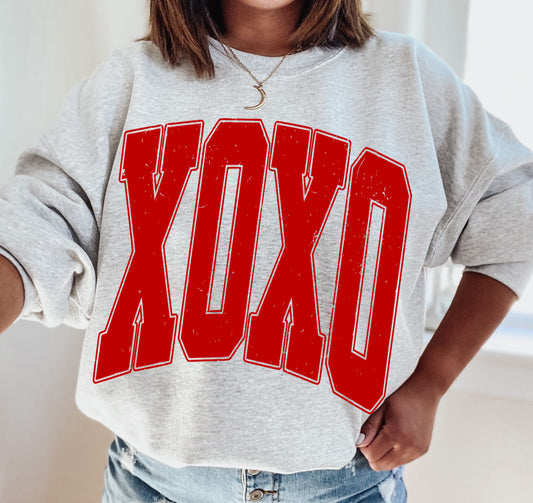 Gildan or Bella Canvas XOXO Valentines Sweatshirt/Valentines Sweatshirts/ Youth and Adult Sizes
