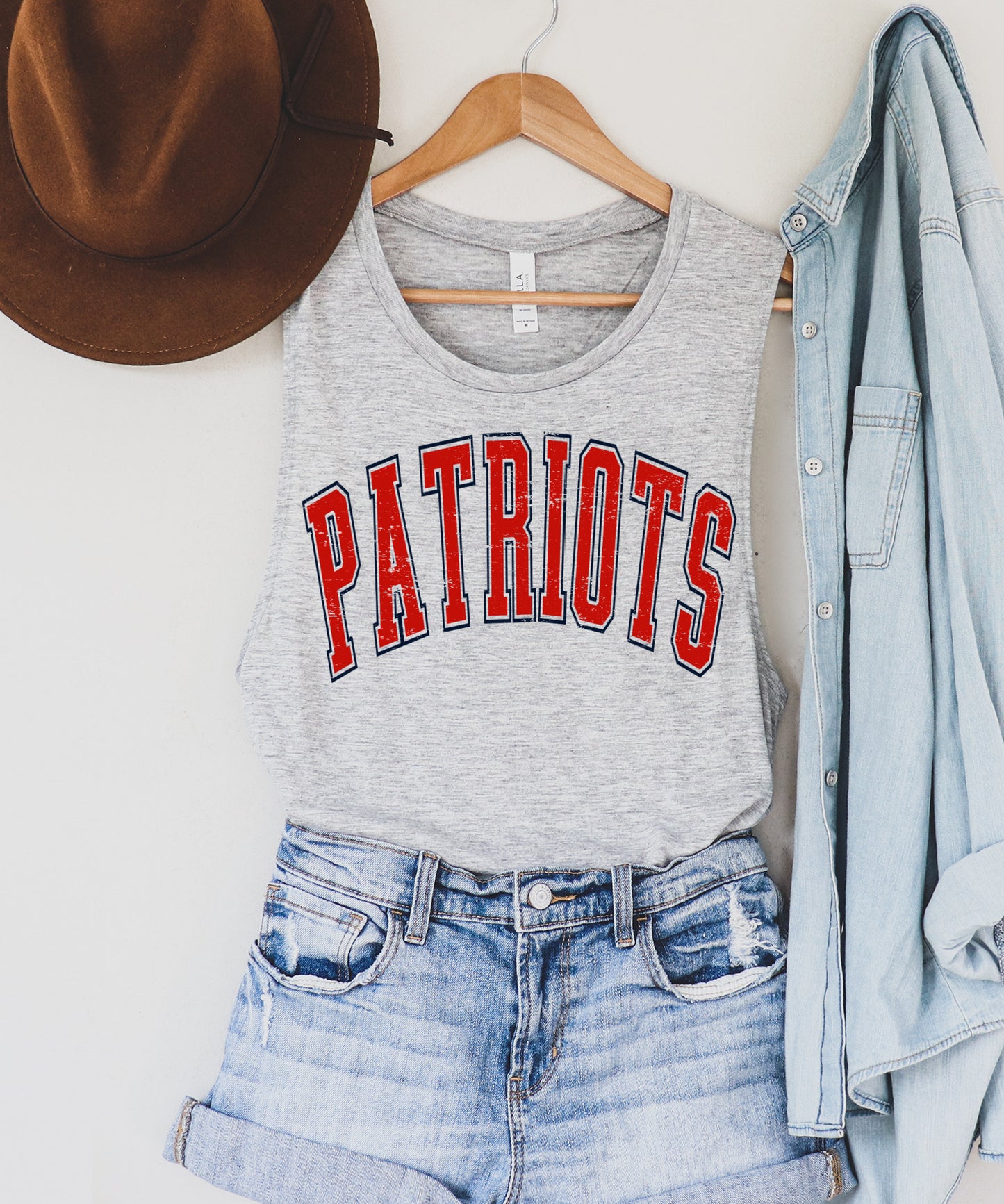 Patriots Bella Muscle Tank/ Womens Sizing