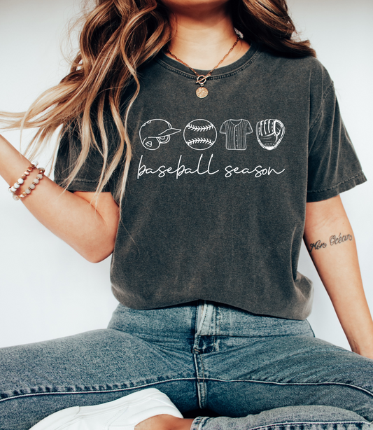 Comfort Colors or Bella Canvas Baseball Season Tee/ Baseball Things Shirts/ Youth and Adult Sizes