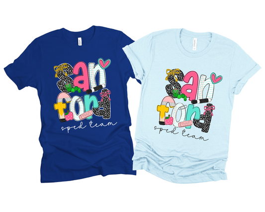 Bella Canvas Sanford Sped Team Shirt/ Multiple Color Options