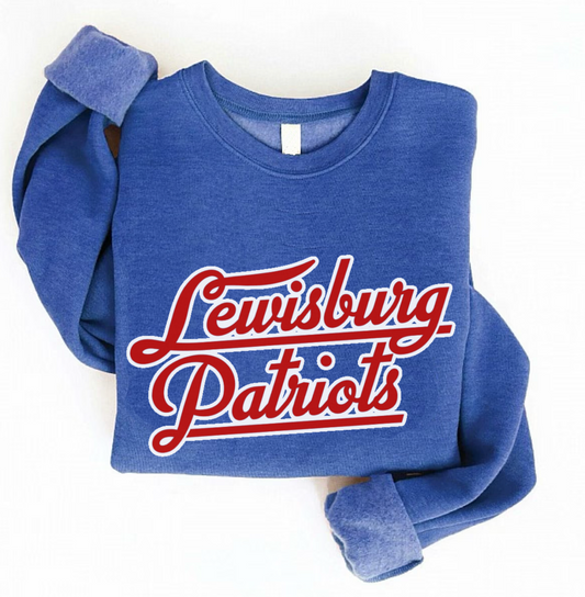 Lewisburg Patriots Unisex Sweatshirt Adult Sizes/ Lewisburg Sweatshirt/ Gildan or Bella Canvas