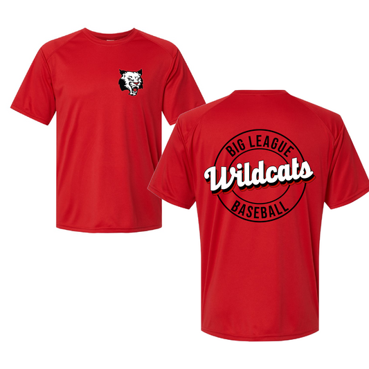 Big League Wildcats  Tee/ Dri Fit, Comfort Colors, or Bella Canvas Soft Style / Youth and Adult Sizes