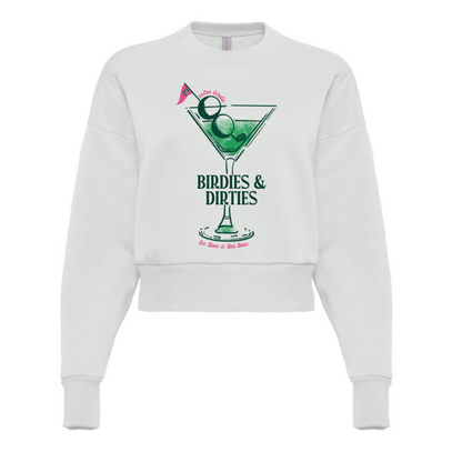 Boxy Crop (Longer) Birdies and Dirties Sweatshirt/ Next. Level Brand