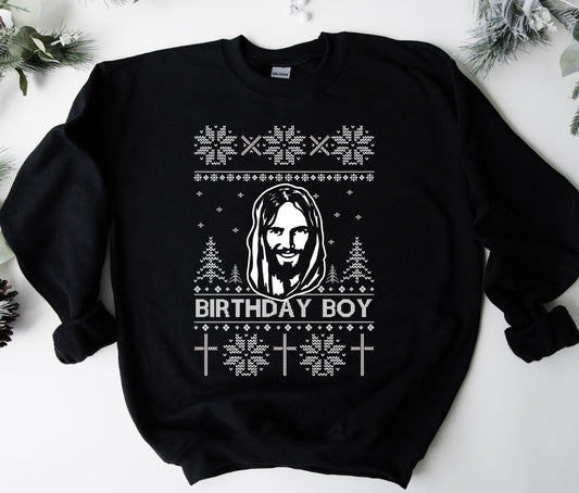Gildan or Bella Canvas Birthday Boy Jesus Sweatshirt/ Funny Christmas Sweatshirt /  Youth and Adult Sizes Available