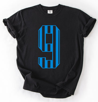 Custom Striped Number Sports Tees - Colors of Print and Tee Completely Customizable/ Youth and Adult Sizes