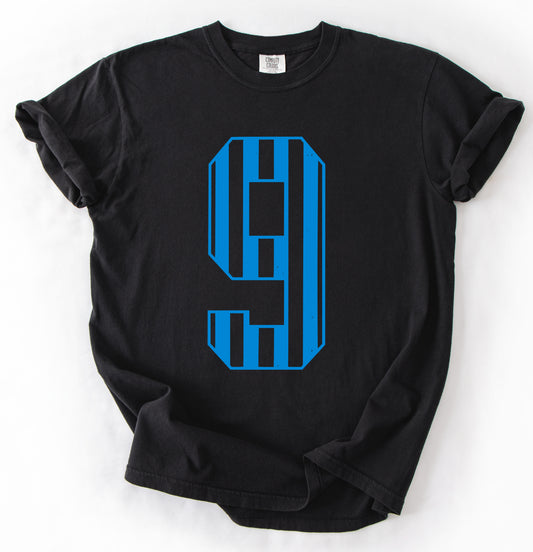 Custom Striped Number Sports Tees - Colors of Print and Tee Completely Customizable/ Youth and Adult Sizes