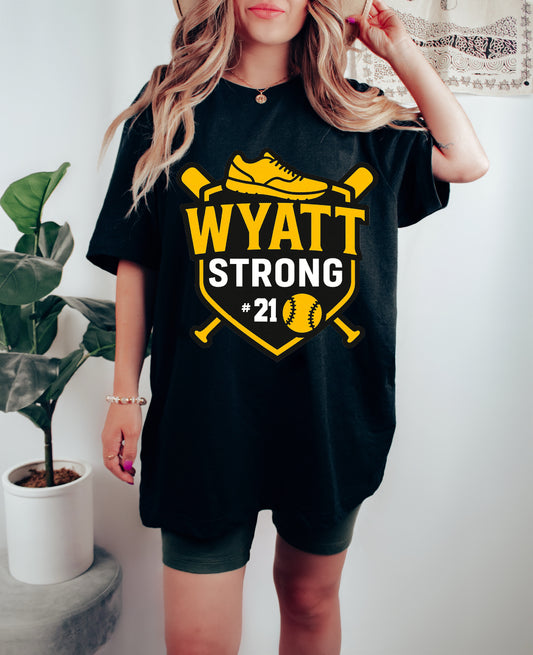 Wyatt Strong Fundraiser Tees -Comfort Colors or Gildan Softstyle/ Youth and Adult Sizes